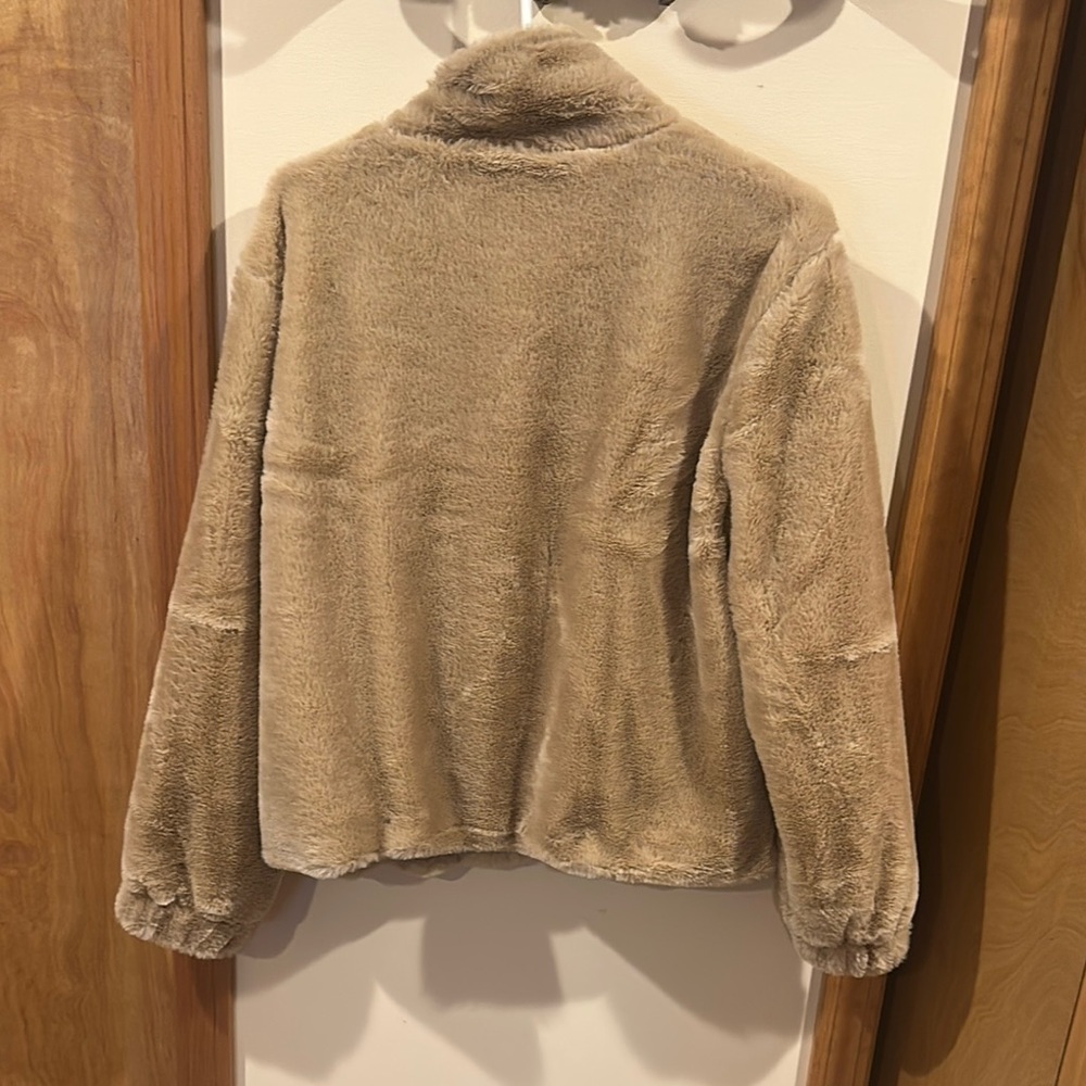 Sanctuary Tan Teddy Jacket Plush Faux Fur - Picture 4 of 5